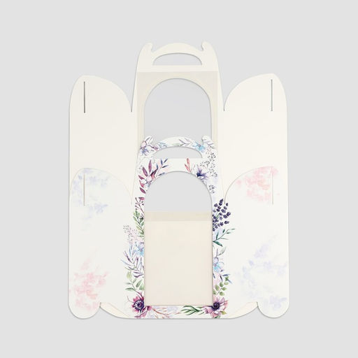 Цена за 5 шт. Коробка под маленький торт, кондитерская упаковка, Венок, 15?15?18 см