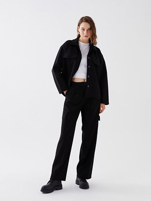 Kad?n Rahat Kal?p D?z Kargo Pantolon