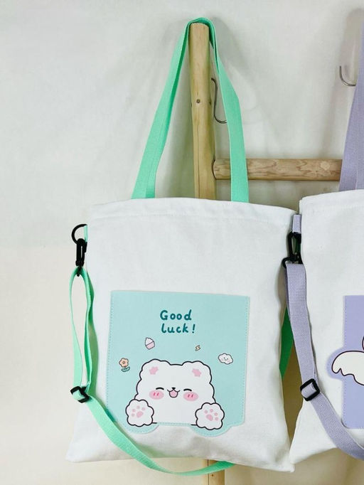 Сумка шоппер "Good luck", white