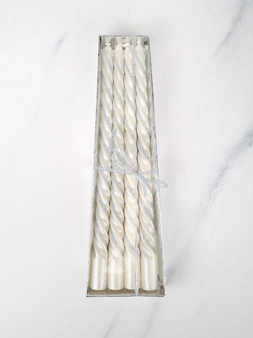 Свеча стержень 4 штуки 25 см витая / A-500 /уп 144/ белая - ГалеонТрейд фото 8