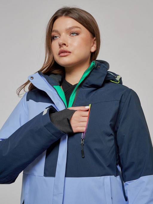 Горнолыжный костюм женский зимний фиолетового цвета 03307F - Chunmai фото 11