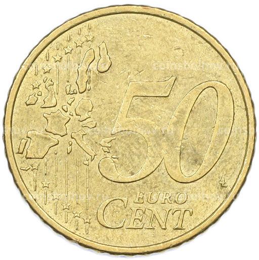 Монета 50 евроцентов 2002 года F Германия