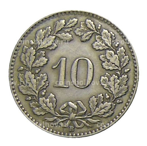 Монета 10 раппенов 1928 года Швейцария