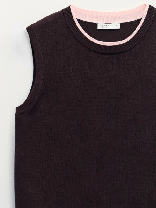 Вязаный жилет из вискозы / Zarina фото 9