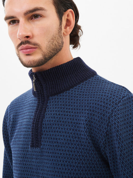 Джемпер короткая молния 22484 морской