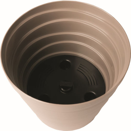 Цена за 2 шт. Кашпо для цветов пластиковое 0,9л d-13,2см "Бархан" Мокачино