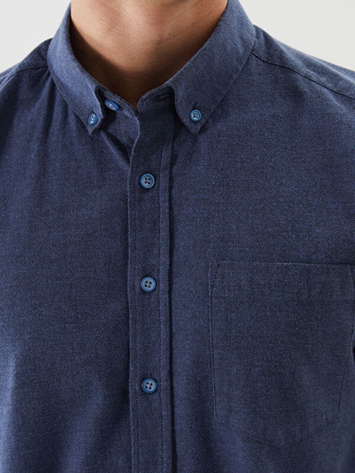 Regular Fit Uzun Kollu Erkek Dokulu G?mlek