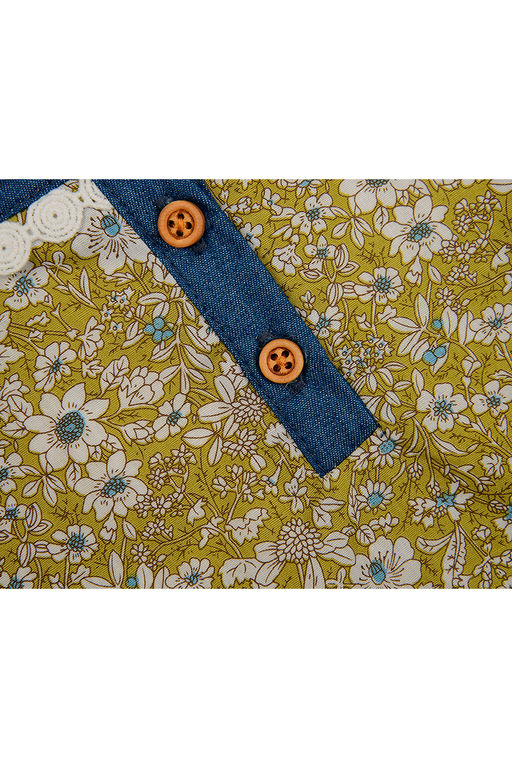 Рубашка для девочки UD 1850 хаки - Mini maxi фото 6