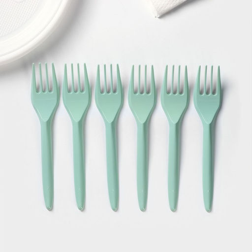 Набор одноразовой посуды Доляна Чайный Премиум, на 6 персон, чашки 140 мл, вилки, тарелки, салфетки  фото 4