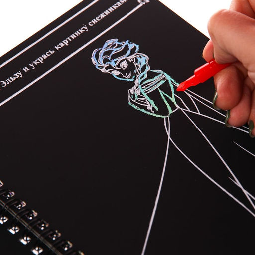 Набор для творчества Гравюры, голографический фон, 10 гравюр, Холодное сердце - Disney фото 2