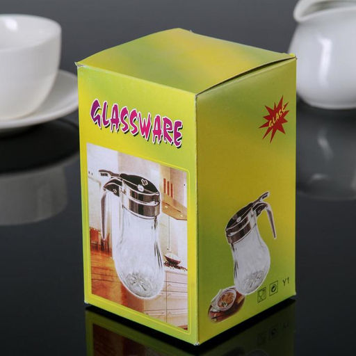 Сахарница «Волна», 150 мл, 7×9×11 см, с дозатором, стекло