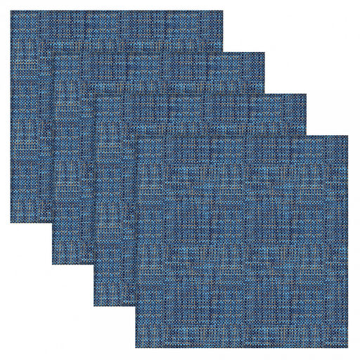 Набор салфеток сервировочных 45х45см "Пастельный синий" 4шт, хлопок пестроткань 152г/м2, упаковка классическая, пакет ПВХ 28х41см, "Домашняя мода" (Россия)