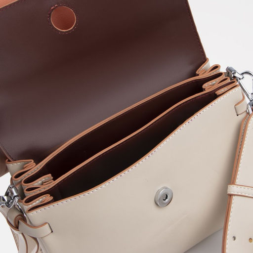 Сумка-мессенджер на клапане, наружный карман, цвет бежевый - Simaland фото 3