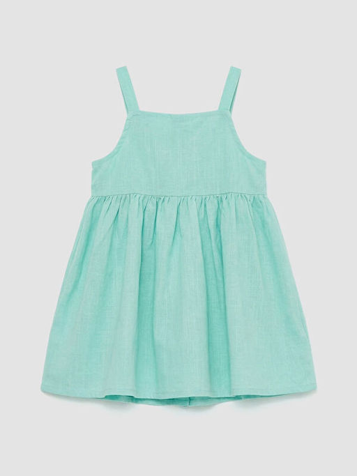 Kare Yaka F?rf?rl? K?z ?ocuk Elbise