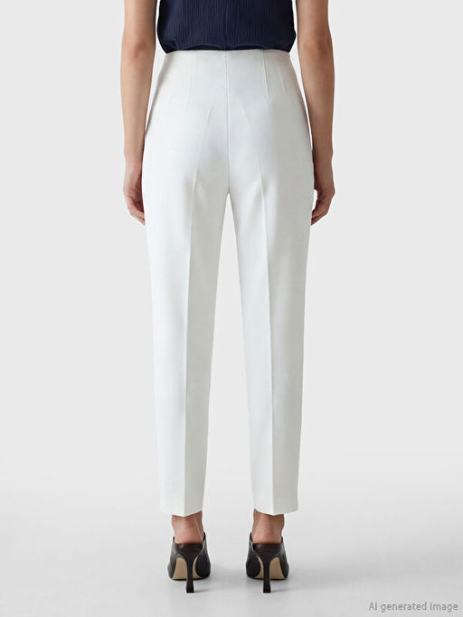 Y?ksek Bel Dar Fit Kad?n Gabardin Pantolon