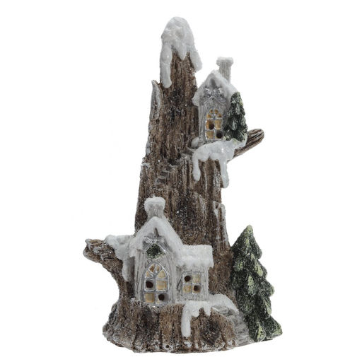 Фигурка декоративная "Домик" с подсветкой (LR44x2,прилаг) , L12 W11 H20 см, 2в.