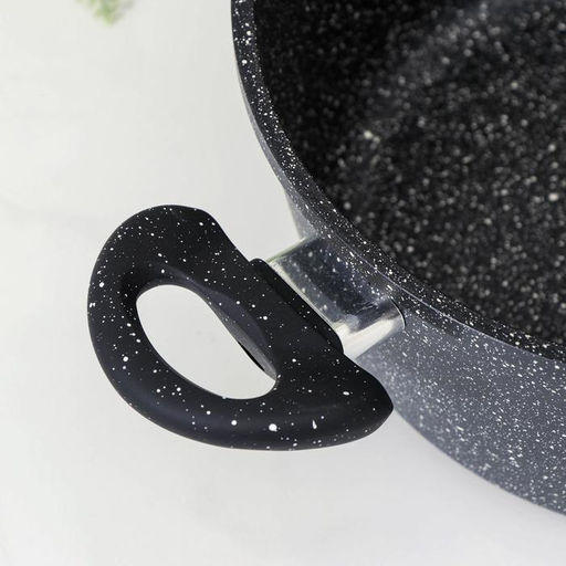 Кастрюля Доляна «Элит», 4 л, d=26 см, h=11 см, антипригарное покрытие, литой алюминий, чёрная