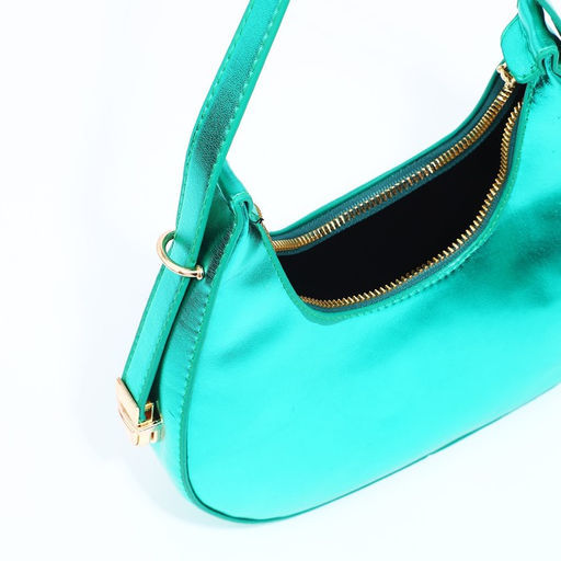 Сумка-багет на молнии, цвет зелёный - Simaland фото 5