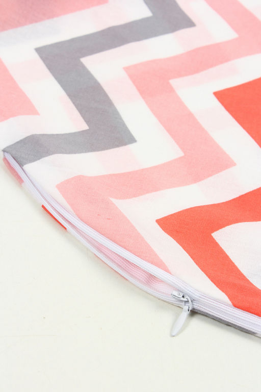 Чехол на подушку для кормления на липучке арт. ЧХ-ПД-К/зигзаг розовый