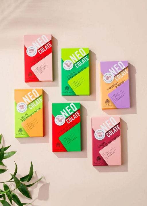 Шоколад без сахара NEOcolate ассорти, 180 г  6 вкусов - Сибирский кедр фото 6
