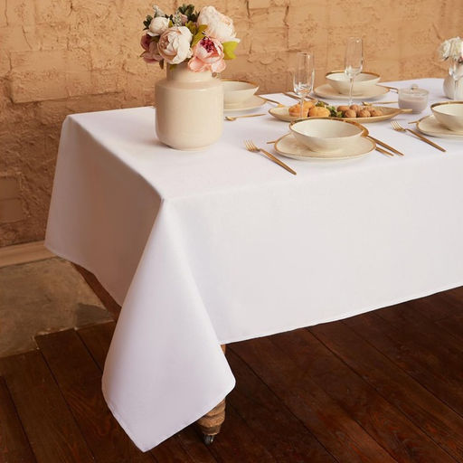 Скатерть «Этель» Cozy, 150×300 ±3 см, белая, плотность 192 г/м², хлопок с ВГМО
