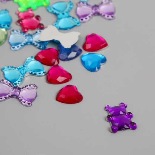 Декоративные Стразы Ассорти 2 1,2х1,2 см: 1,2х1,6 см; 1,8х1,4 см набор 8 гр