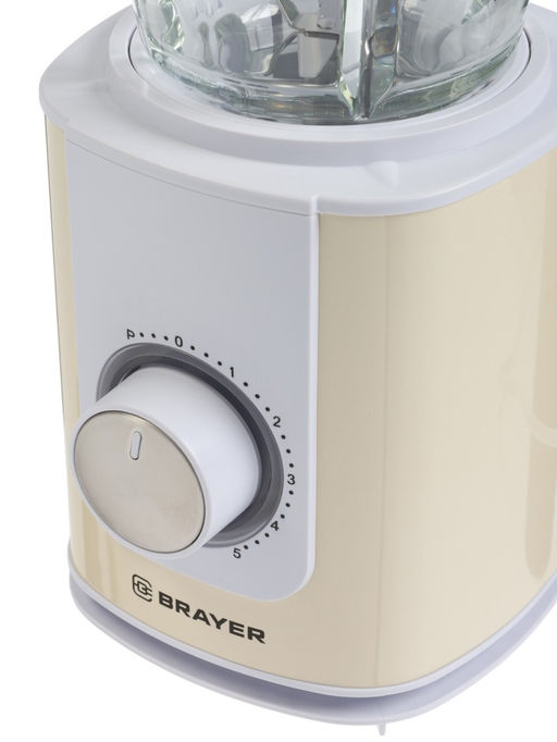 Блендер BRAYER 1205BR, стационарный, 1200 Вт, 1.75 л, 5 скоростей, бежевый