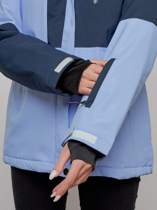 Горнолыжная куртка женская зимняя фиолетового цвета 33307F