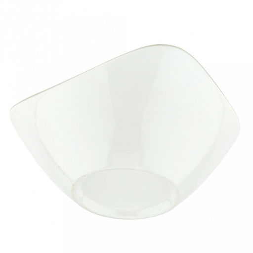 Облако Салатник фарфоровый 500мл, 16х15,5х6,8см, треугольная форма, рельефный декор - голубой, отводка, белый (Китай) - Домашняя мода фото 3