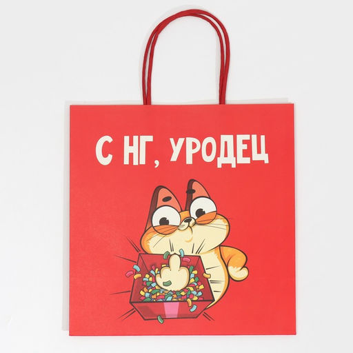 Пакет подарочный Уродец, 22 22 11 см - Дарите счастье фото 5