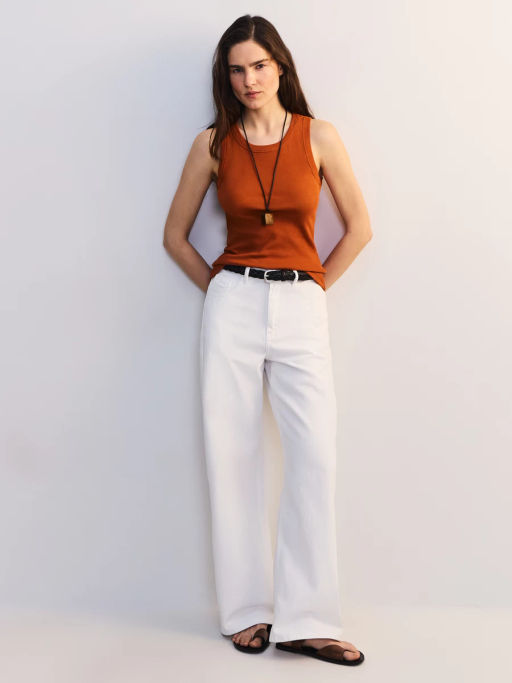 Базовая майка с вырезом халтер TOP0526-23 / Zarina