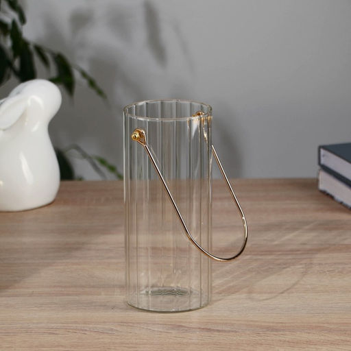 Ваза «Сумочка», 800 мл, h=18 см, стекло, прозрачная