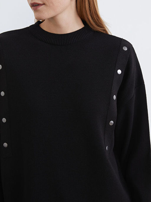 Bisiklet Yaka Kad?n Triko Tunik