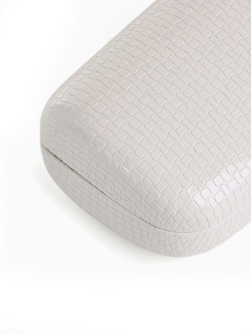 Футляр для очков на хлопушке, однотонный, размер 15×6×3.5 см, белый