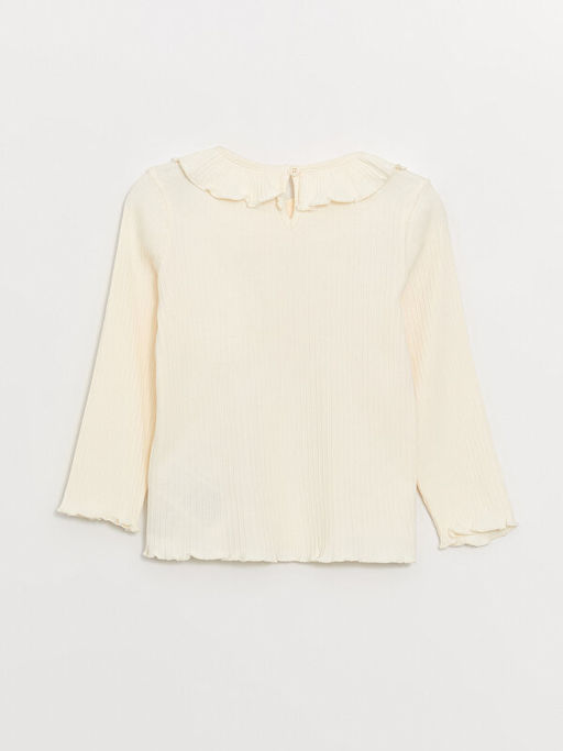 Bisiklet Yaka Uzun Kollu K?z Bebek Ti??rt - Waikiki фото 2