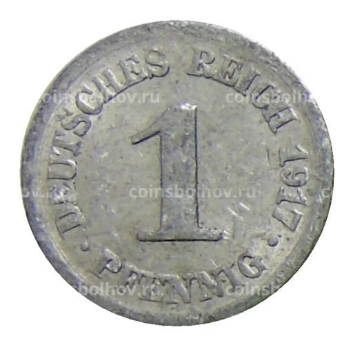 Монета 1 пфенниг 1917 года Е Германия