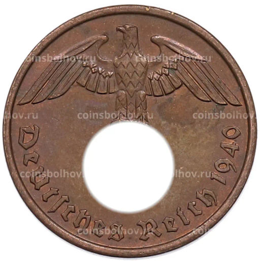 Монета 2 рейхспфеннига 1940 года A Германия