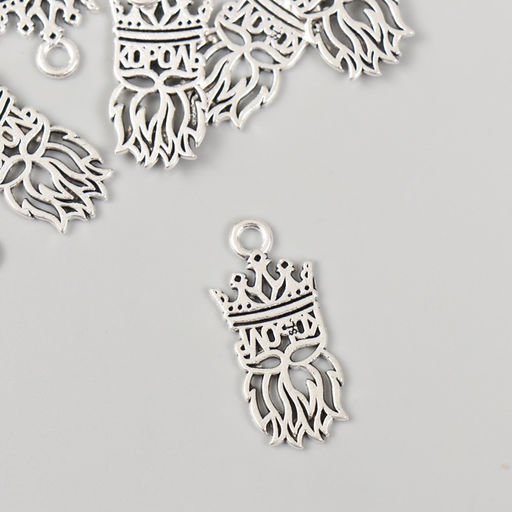 Металлический элемент, декоративная подвеска «Король», набор 10 шт., 1.1×2.5 см