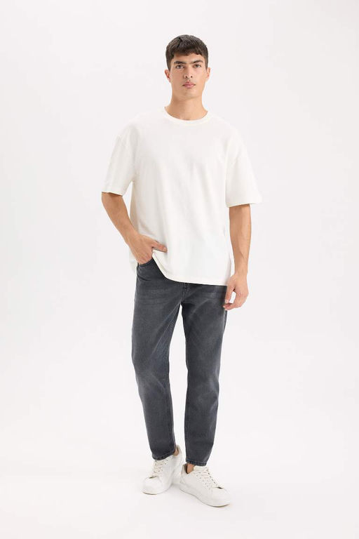 90s Slim Fit Dar Kal?p Yuksek Bel Dar Paca Jean Y?kamal? Pantolon - Defacto фото 3