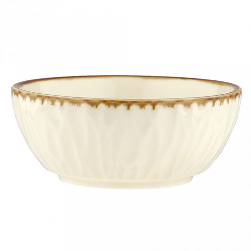 Вишенка Блюдце для варенья (розетка) фарфоровое д10,7см, h4,5см, 250мл, с деколью, отводка, рифленый борт, кремовый (Китай) - Домашняя мода фото 3