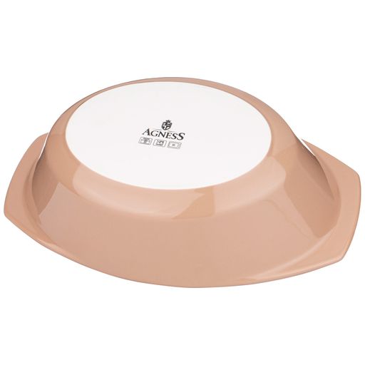 ФОРМА ДЛЯ ЗАПЕКАНИЯ СО СТЕКЛЯННОЙ ЖАРОПРОЧНОЙ КРЫШКОЙ AGNESS 35,5*21,3*13,4СМ 2,5Л КАПУЧИНО  фото 4
