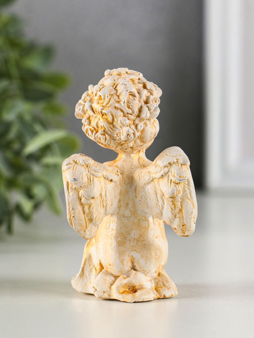 Фигурка гипс Ангел с сердцем, 6?8?5 см, под позолоту