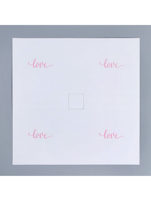 Цена за 5 шт. Коробка кондитерская для муссовых пирожных «Love», 17.8×17.8×6.5 см