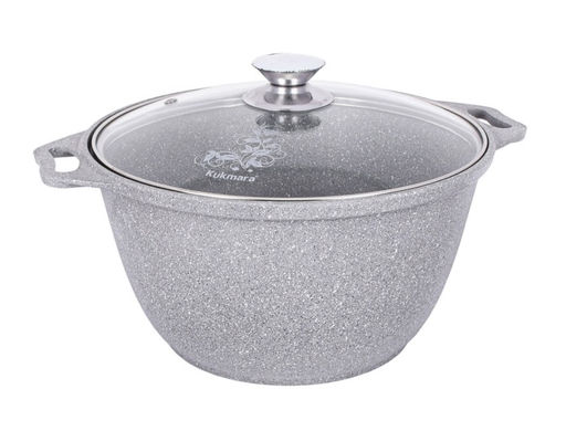 ЛА_АП_MARBLE (светлый) Кастрюля 3,0 л со стекл. кр, арт. кмс32а