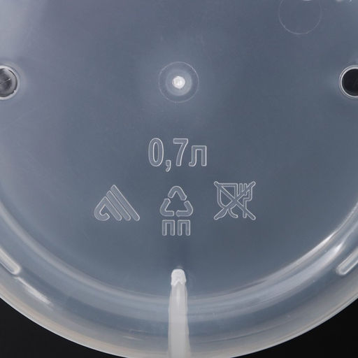 Цена за 2 шт. Горшок для орхидей с поддоном, 700 мл, пластиковый, прозрачный, МИКС