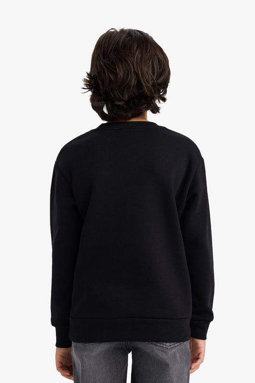 Bisiklet Yaka Bask_l_ __i Yumu_ak T_yl_ Sweatshirt Erkek _ocuk - Defacto фото 5