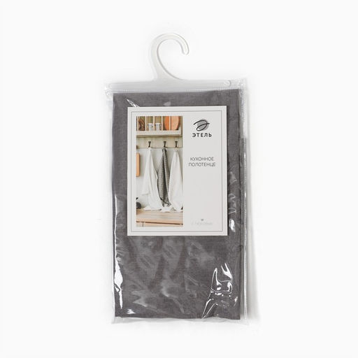 Полотенце Этель ECO, цвет серый, 40х66 см, 70% хл, 30% лён, 190 г/м2  фото 6