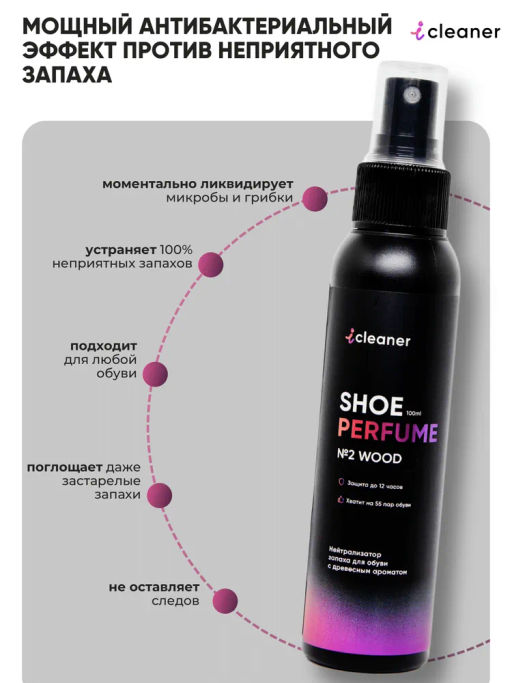Нейтрализатор запаха №2 WOOD 100ml icleaner  фото 3