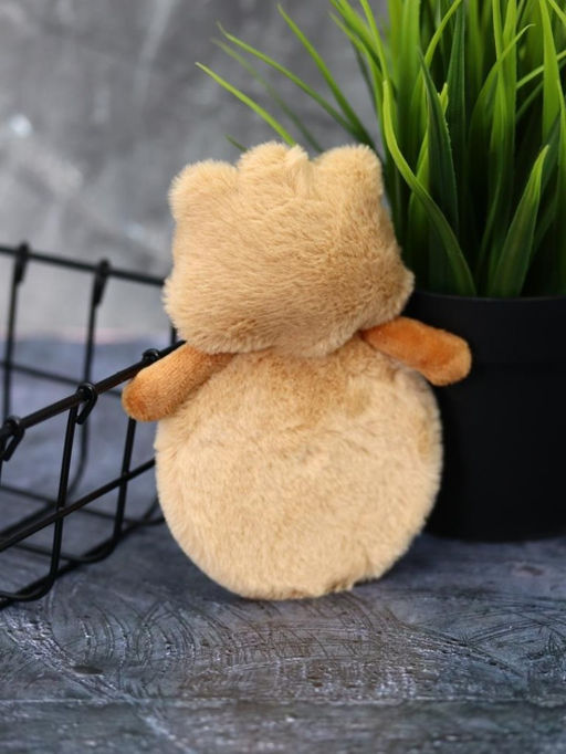 Плюшевое зеркало GIRLY "Capybara with a duck", brown (8*13 см)