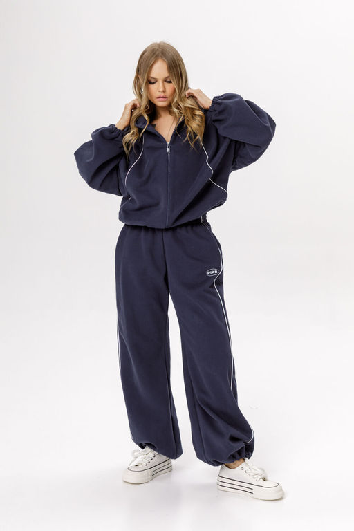 Худи Pirs 6532 синий с лого